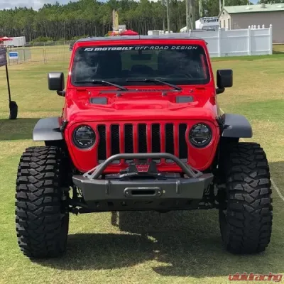 Motobilt Front Bumper w/ Bull Bar Crusher Jeep Wrangler JL | Gladiator 2018-2022 - MB1078-B