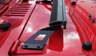 Motobilt 20" LED Single Row Hood Mounts Jeep Wrangler JK 2007-2018 - MB2032