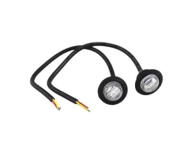 Motobilt 3/4 Inch Clear Lens Amber LED Fender/Side Marker Light (2 pack) For Jeep CJ|Jeep YJ|Jeep JK|Jeep JKU|Jeep JL|Jeep Gladiator JT