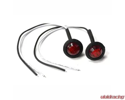Motobilt 3/4 Inch Red Lens LED Side Marker/Fender Lights 2 Pack Jeep - MB6503