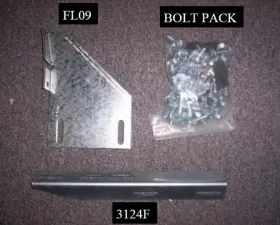 Owens Products Silver Transender Running Boards Mounting Brackets Kit Dodge Ram 1500 | 2500 | 3500 Quad Cab 1994-2002