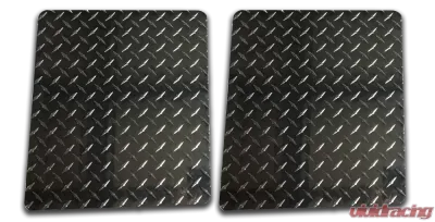 Owens Products 10 x 16 Bright Rectangular Diamond Tread Aluminum Classic Mud flaps Universal Fit - 861016D