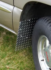 Owens Products 10 x 16 Bright Rectangular Diamond Tread Aluminum Classic Mud flaps Universal Fit                                     - 861016D - Image 3