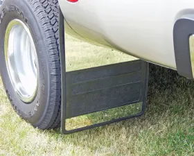 Owens Products 19 x 24 Stainless Steel Inserts Classic Dually Rubber Mud flaps Chevrolet | GMC C/K 3500 1973-1987