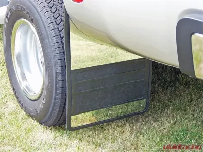Owens Products 19 x 24 Stainless Steel Inserts Classic Dually Rubber Mud flaps Ram 3500 2010-2018 - 86RF109S