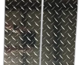 Owens Products 6.5 x 16 Black Rectangular Diamond Tread Aluminum Owens Classic Mud flaps Universal Fit