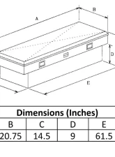 Owens Products Full Size Bright Polished Diamond Tread Aluminum Truck Tool Box Garrison Series Crossover Style                                     - 41016 - Image 3
