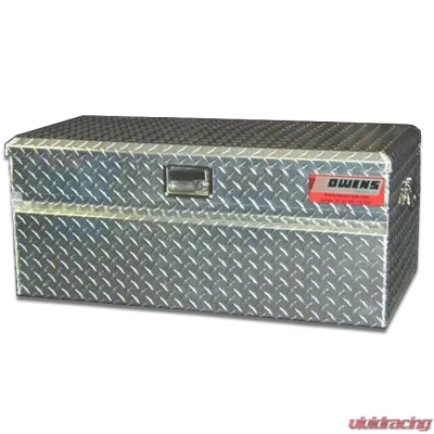 Owens Products 36" Bright Polished Diamond Tread Aluminum Garrison Series Utility Chest Truck Jeep Tool Box - 44003