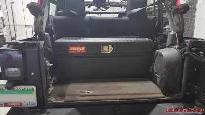 Owens Products 36" Black Powder Coat Diamond Tread Aluminum Truck Jeep Tool Box Garrison Series Utility Chest - 44003B