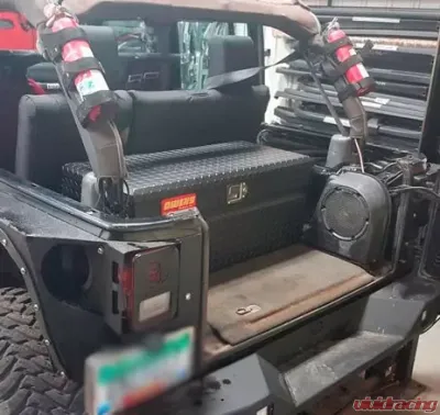 Owens Products 36" Black Powder Coat Diamond Tread Aluminum Truck Jeep Tool Box Garrison Series Utility Chest - 44003B