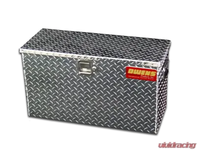 Owens Products 29" Black Powder Coat Diamond Tread Aluminum Truck Jeep Tool Box Garrison Series Utility Chest - 44025B
