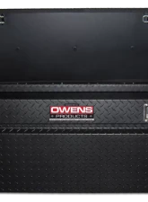 Owens Products 46.5" Diamond Tread Black Aluminum Powder Coat Truck Tool Box Garrison Series Utility Chest                                     - 44029B - Image 2