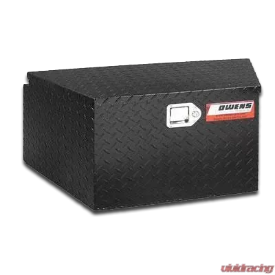 Owens Products Deep 34" Diamond Tread Black Aluminum Powder Coat Truck Tool Box Garrison Series Trailer Tongue Cargo - 45003B