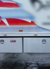 Owens Products 48" Bright Polished Diamond Tread Aluminum Truck Tool Box Garrison Series Underbody Chest                                     - 47003 - Image 3