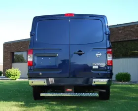 Owens Products Bright Aluminum Owens Commercial Rear Step Diamond With Star Burst Grip Nissan NV Full Size Van 2011-2017