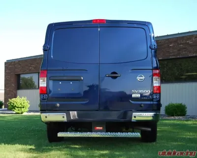 Owens Products Bright Aluminum Owens Commercial Rear Step Diamond With Star Burst Grip Nissan NV Full Size Van 2011-2017 - 82340