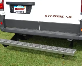 Owens Products Bright Aluminum Owens Commercial Rear Step Grip Strut Ram Promaster Full Van 2014-2018