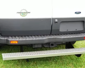 Owens Products Bright Aluminum Owens Commercial Rear Step Grip Strut Ford Transit Full Size Van 2015-2018
