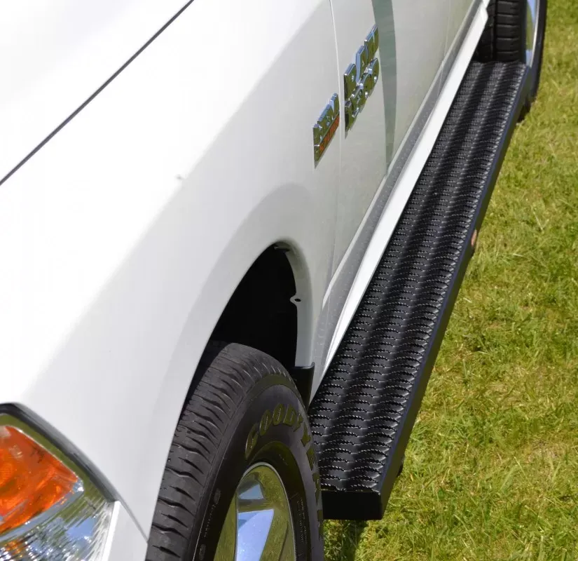 Owens Products Aluminum Textured Black Grip Strut Commercial Running Boards Ram 2500 | 3500 |4500 | 5500 Crew Cab 2013-2018 - 82355