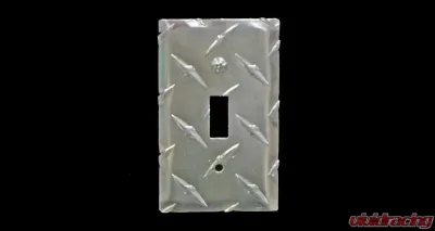 Owens Products RaceMates Diamond Tread Aluminum Single Light Switch Wall Plate Cover 10 Pack - 39135
