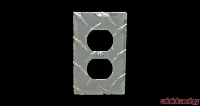 Owens Products RaceMates Diamond Tread Aluminum Single Electrical Outlet Wall Plate Cover 10 Pack - 39136