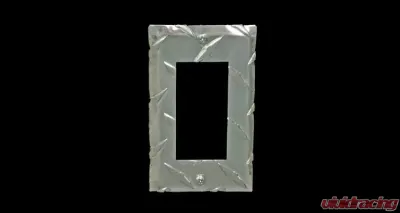 Owens Products RaceMates Diamond Tread Aluminum Single Rocker (GFI) Light Switch Wall Plate Cover 10 Pack - 39144
