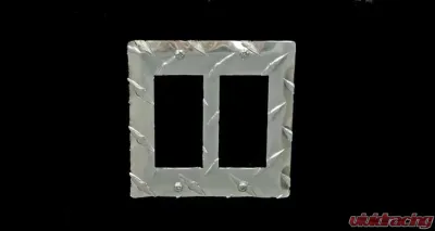 Owens Products RaceMates Diamond Tread Aluminum Double Rocker (GFI) Light Switch Wall Plate Cover 10 Pack - 39156