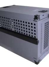 Owens Products 25 W x 41 D x 29 H Gray Powder Coat Mill Finish Aluminum Dog Crate Professional K9 Series Single Compartment Collapsible Working Dog Crate                                     - 55306 - Image 3