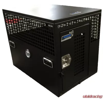 Owens Products 24 W x 36 D x 29 H Mill Finish Aluminum End Door Dog Crate Professional K9 Series Tactical Single Compartment - 55308