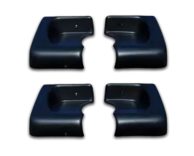 Owens Products Black Molded TPO TranSender Running Boards End Caps