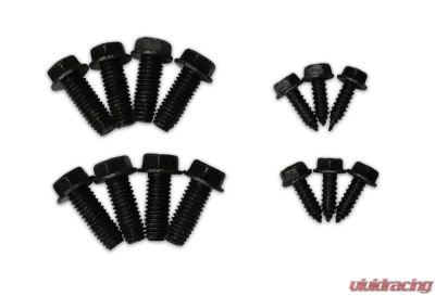 Owens Products Black Stone Guards and End Caps Bolt Pack 14 Pieces - BP02B