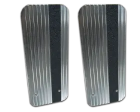 Owens Products Bright Rectangular Extruded Aluminum Running Boards Stone Guards Pair