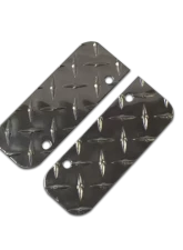 Owens Products Bright Diamond Tread Aluminum Owens Classic Running Boards End Caps Pair                                     - C8000EC - Image 2