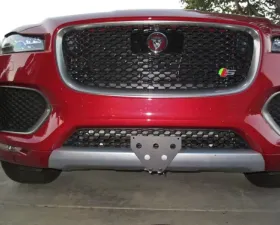 STO N SHO Front License Plate Bracket w/ Black Base Plate Jaguar F-Pace S/R Sport 2017-2020