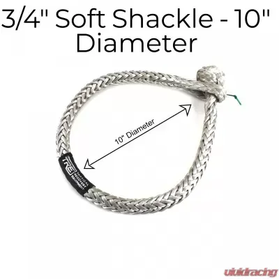 Soft Shackle Silver 30,000 lb. Capacity 10 Inch Diameter TRE-Tactical Recovery Equipment - TRE-SS-SV
