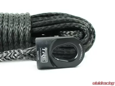 1/4 Inch x 50 ft. Black Winch Rope & Black Safety Thimble TRE-Tactical Recovery Equipment - TRE-WR-14BK50