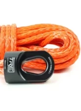 1/4 Inch x 50 ft. Orange Winch Rope & Black Safety Thimble TRE-Tactical Recovery Equipment                                     - TRE-WR-14OR50 - Image 2