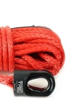 1/4 Inch x 50 ft. Red Winch Rope & Black Safety Thimble TRE-Tactical Recovery Equipment                                     - TRE-WR-14RD50 - Image 2