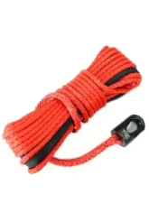 1/4 Inch x 50 ft. Red Winch Rope & Black Safety Thimble TRE-Tactical Recovery Equipment                                     - TRE-WR-14RD50 - Image 2