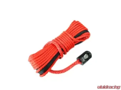 1/4 Inch x 50 ft. Red Winch Rope & Black Safety Thimble TRE-Tactical Recovery Equipment - TRE-WR-14RD50