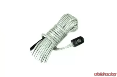 1/4 Inch x 50 ft. Silver Winch Rope & Black Safety Thimble TRE-Tactical Recovery Equipment - TRE-WR-14SV50