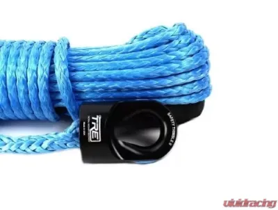 3/8 Inch Blue Winch Rope and Safety Thimble 85 Foot Roll TRE-Tactical Recovery Equipment - TRE-WR-38BL85