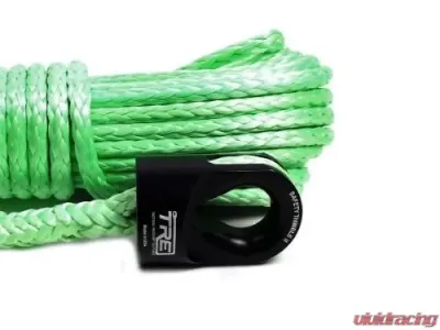 3/8 Inch Lime Green Winch Rope and Safety Thimble 100 Foot Roll TRE-Tactical Recovery Equipment - TRE-WR-38LG100