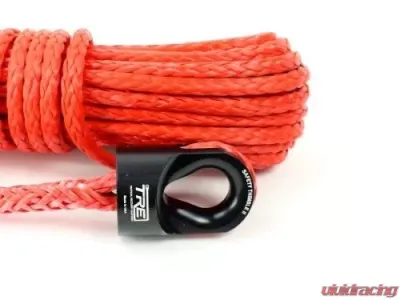 3/8 Inch Red Winch Rope and Safety Thimble 100 Foot Roll TRE-Tactical Recovery Equipment - TRE-WR-38RD100