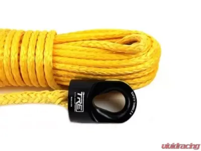 3/8 Inch Yellow Winch Rope and Safety Thimble 85 Foot Roll TRE-Tactical Recovery Equipment - TRE-WR-38YL85