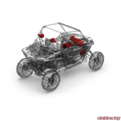 Rockford Fosgate Stage 4 600 Watt Stereo | Front | Rear Speaker | Subwoofer Kit Polaris RZR Models - RZR-STAGE4