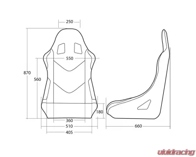 Cobra Monaco Pro - FIA 8855-1999 - Black Spacer Fabric - Tube Frame Bottom or Side Mount Seat - C MNP-S-BK