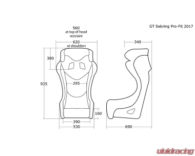 Cobra Sebring Pro-Fit GT GRP - FIA 8855-1999 - Pro-Fit - Black Spacer Fabric all over - C SEPF-X-BKS-GRP