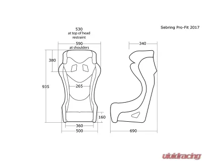 Cobra Sebring Pro-Fit GT GRP - FIA 8855-1999 - Pro-Fit - Black Spacer Fabric all over - C SEPF-X-BKS-GRP