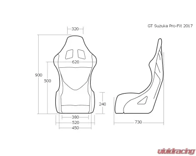 Cobra Suzuka Pro-Fit GT GRP - FIA 8855-1999 - Pro-Fit - Black Spacer Fabric all over - C SUPF-X-BKS-GRP
